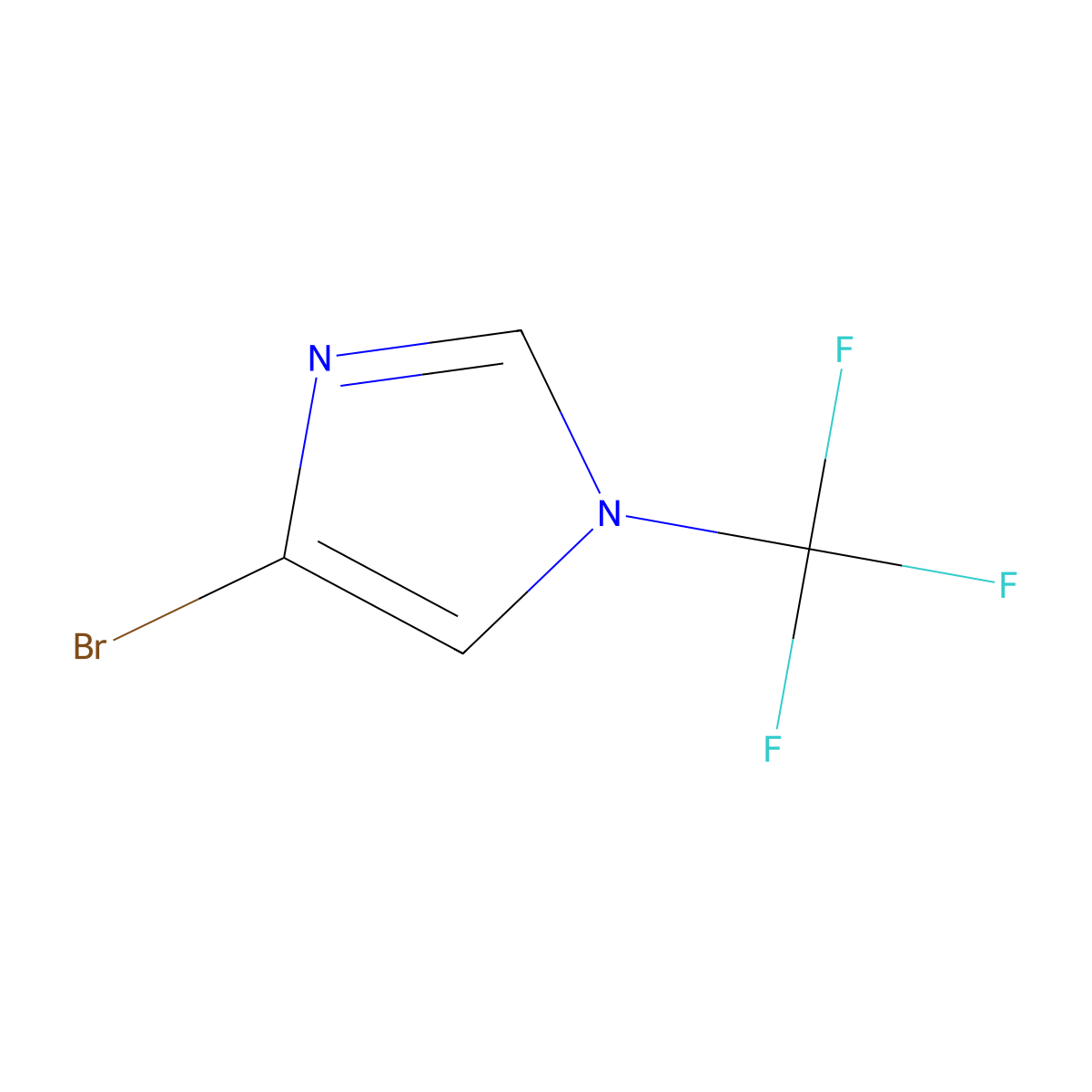 4-bromo-1-(trifluoromethyl)-1H-imidazole molecular structure, CAS 2253632-50-5