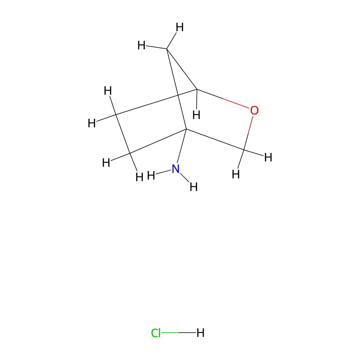 2-Oxabicyclo[2.2.1]heptan-4-amine hydrochloride molecular structure, CAS 2253632-53-8