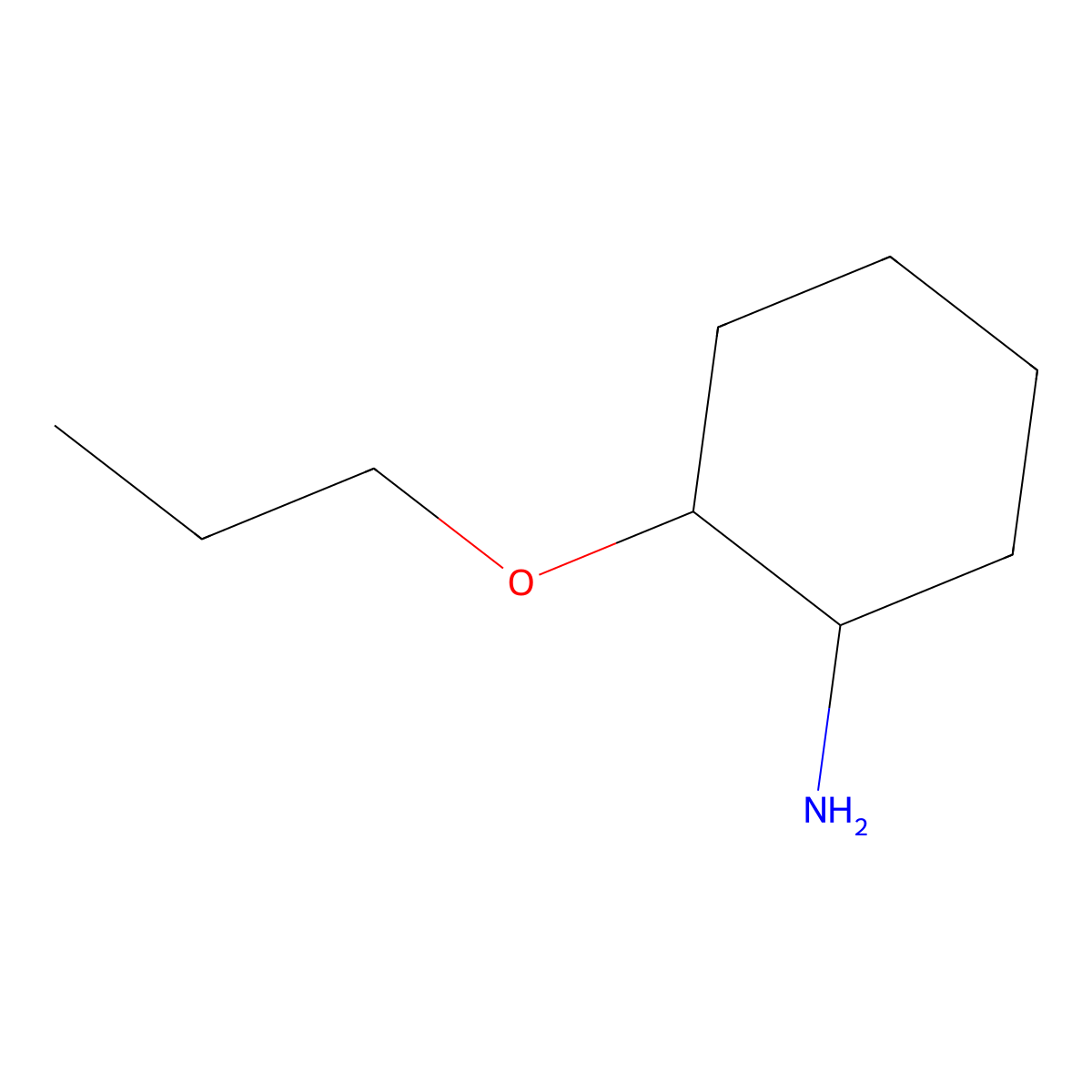 rac-(1R,2R)-2-propoxycyclohexan-1-amine, trans molecular structure, CAS 2253632-57-2