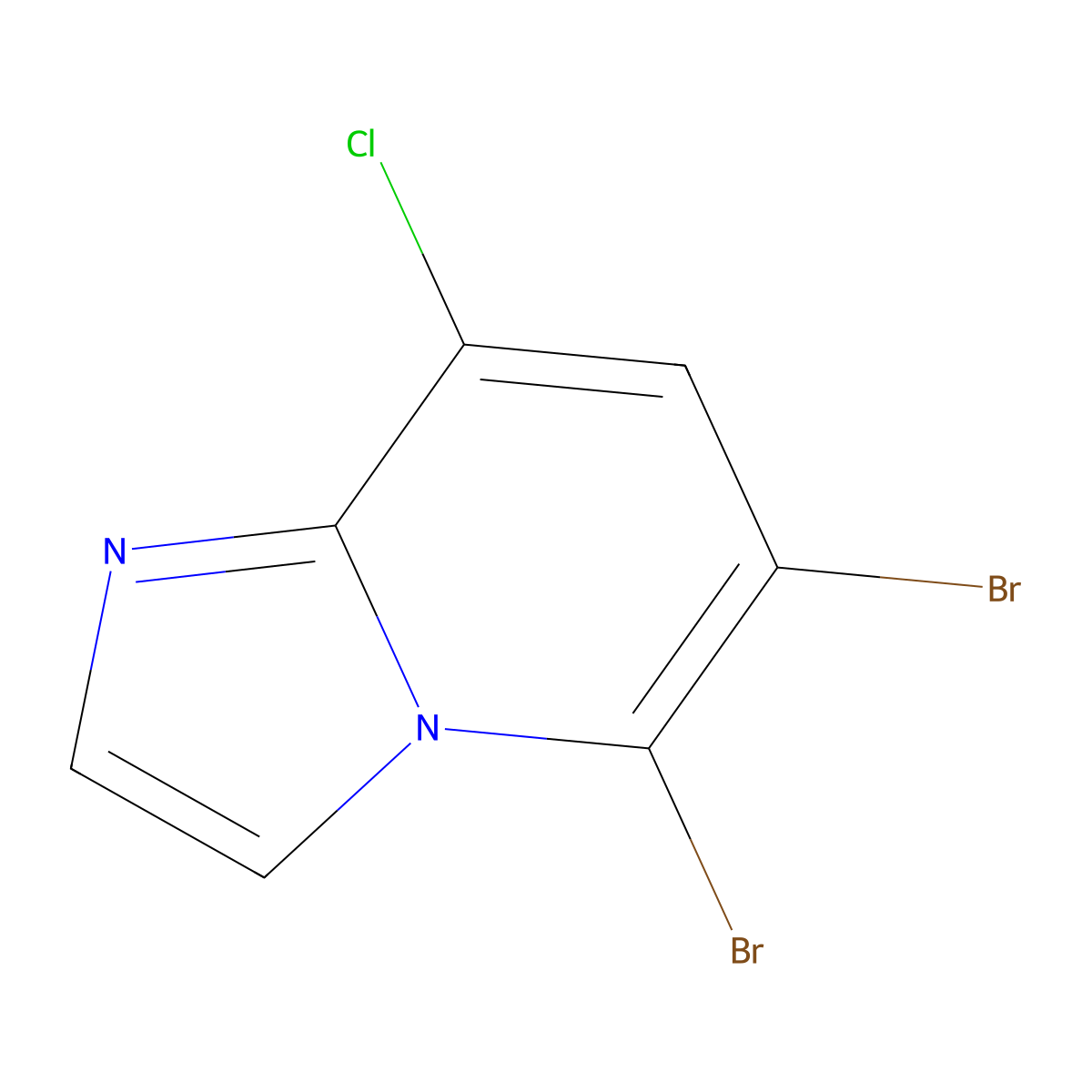 5,6-Dibromo-8-chloroimidazo[1,2-a]pyridine molecular structure, CAS 2253632-59-4