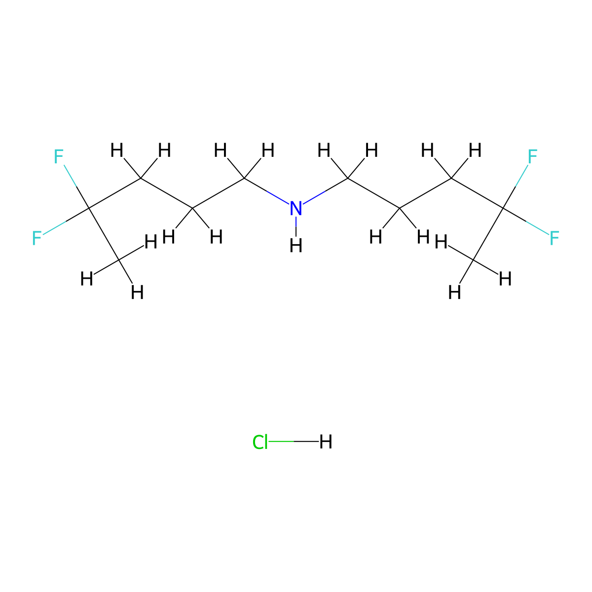 Bis(4,4-difluoropentyl)amine hydrochloride molecular structure, CAS 2253632-62-9