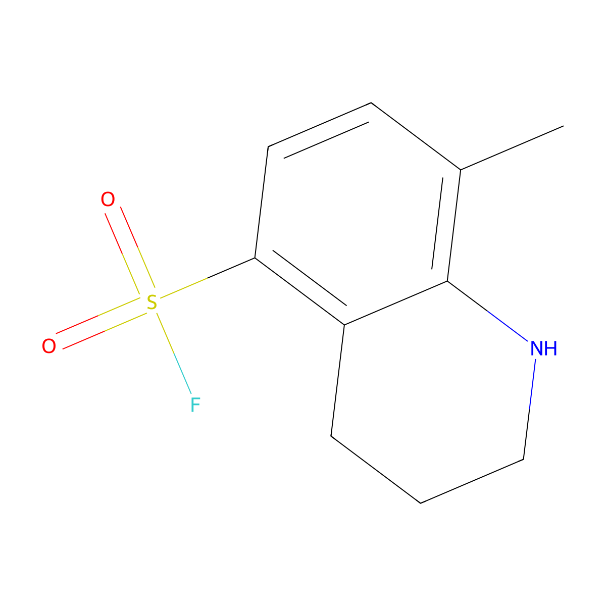8-Methyl-1,2,3,4-tetrahydroquinoline-5-sulfonylfluoride molecular structure, CAS 2253632-67-4