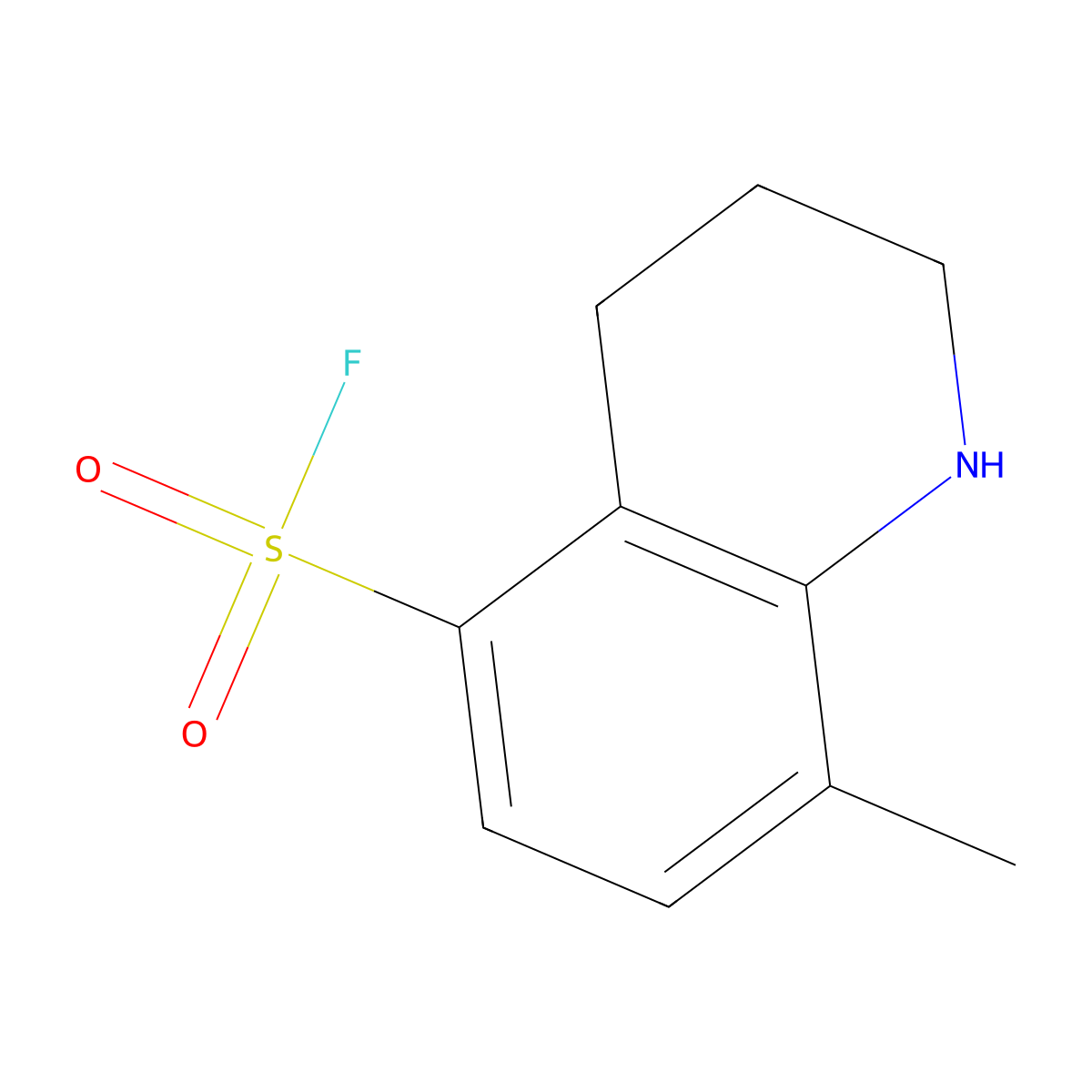8-Methyl-1,2,3,4-tetrahydroquinoline-5-sulfonylfluoride molecular structure, CAS 2253632-67-4