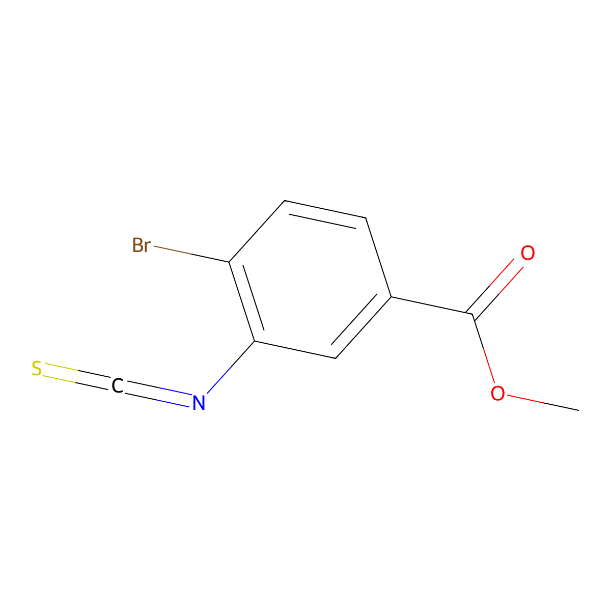Methyl 4-bromo-3-isothiocyanatobenzoate molecular structure, CAS 2253632-72-1