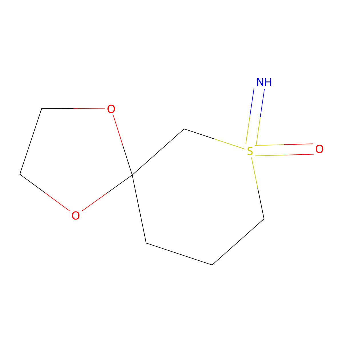 7-Imino-1,4-dioxa-7lambda6-thiaspiro[4.5]decan-7-one molecular structure, CAS 2253632-99-2
