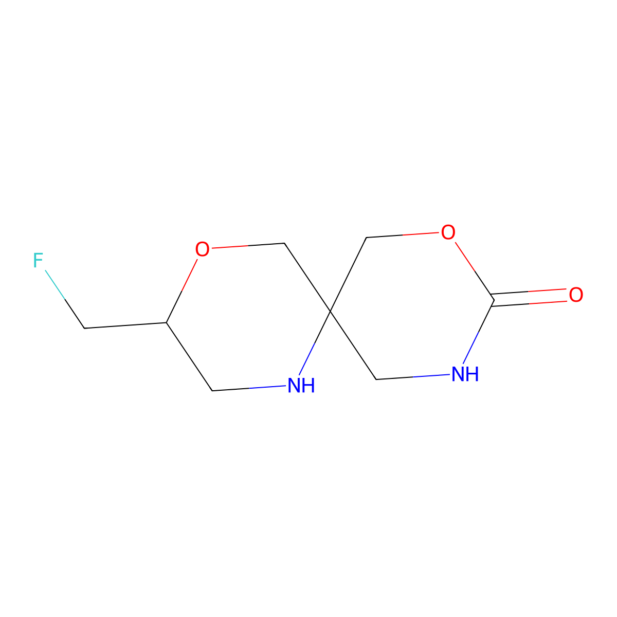 3-(Fluoromethyl)-4,8-dioxa-1,10-diazaspiro[5.5]undecan-9-one molecular structure, CAS 2253633-01-9