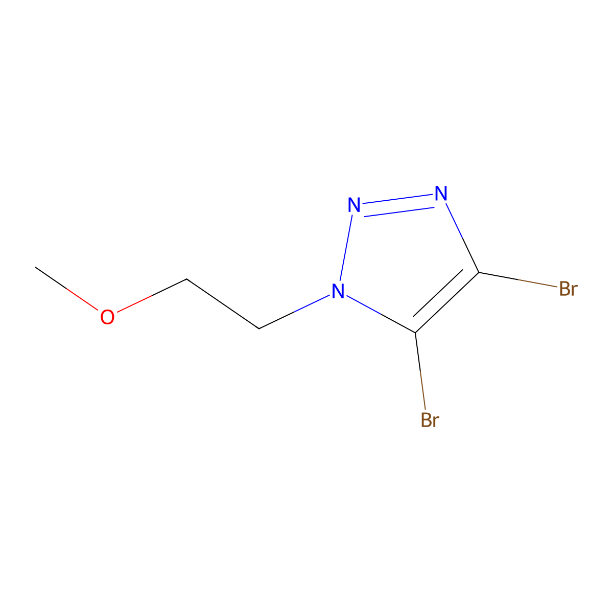 4,5-dibromo-1-(2-methoxyethyl)-1H-1,2,3-triazole molecular structure, CAS 2253638-43-4