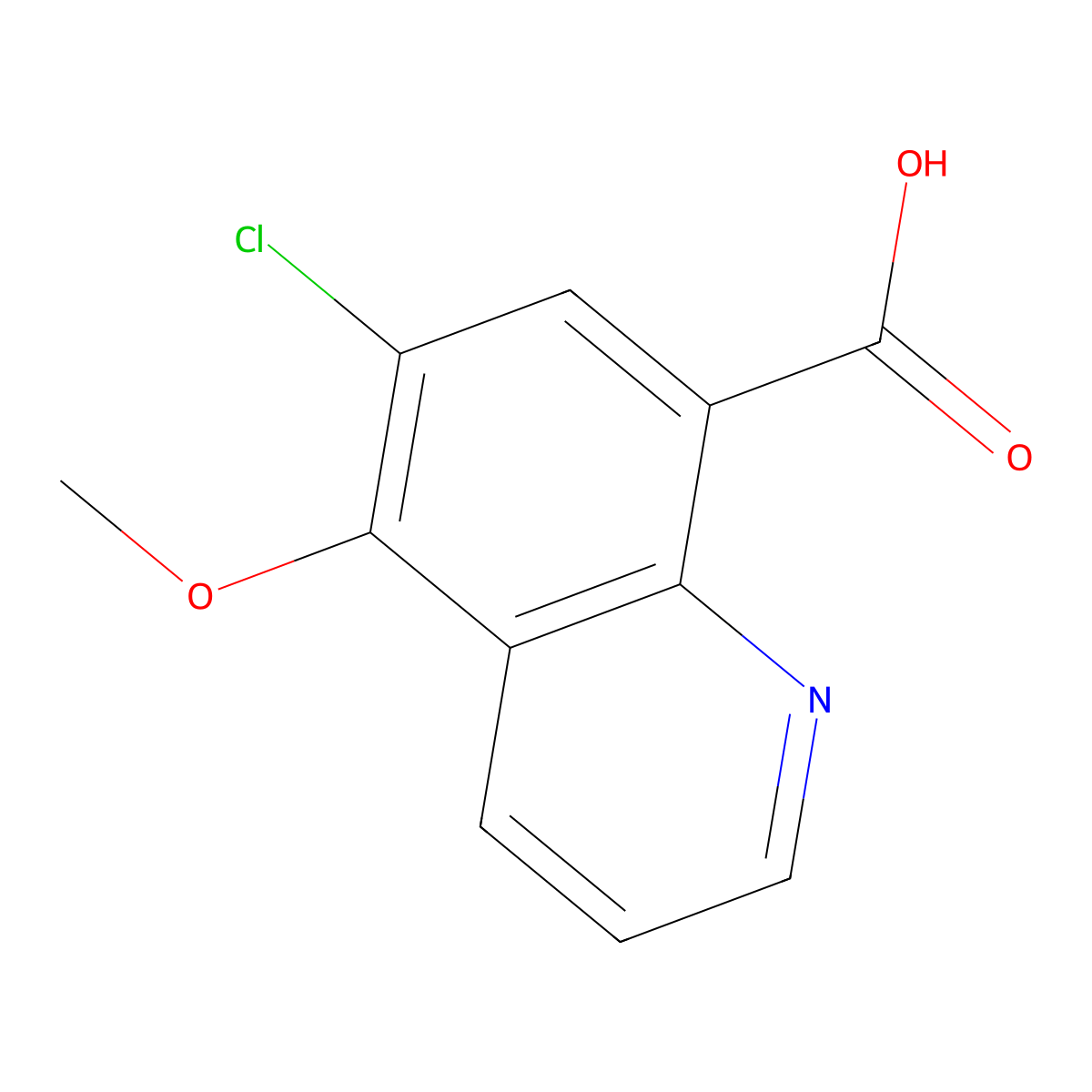 6-Chloro-5-methoxyquinoline-8-carboxylic acid molecular structure, CAS 2253638-44-5