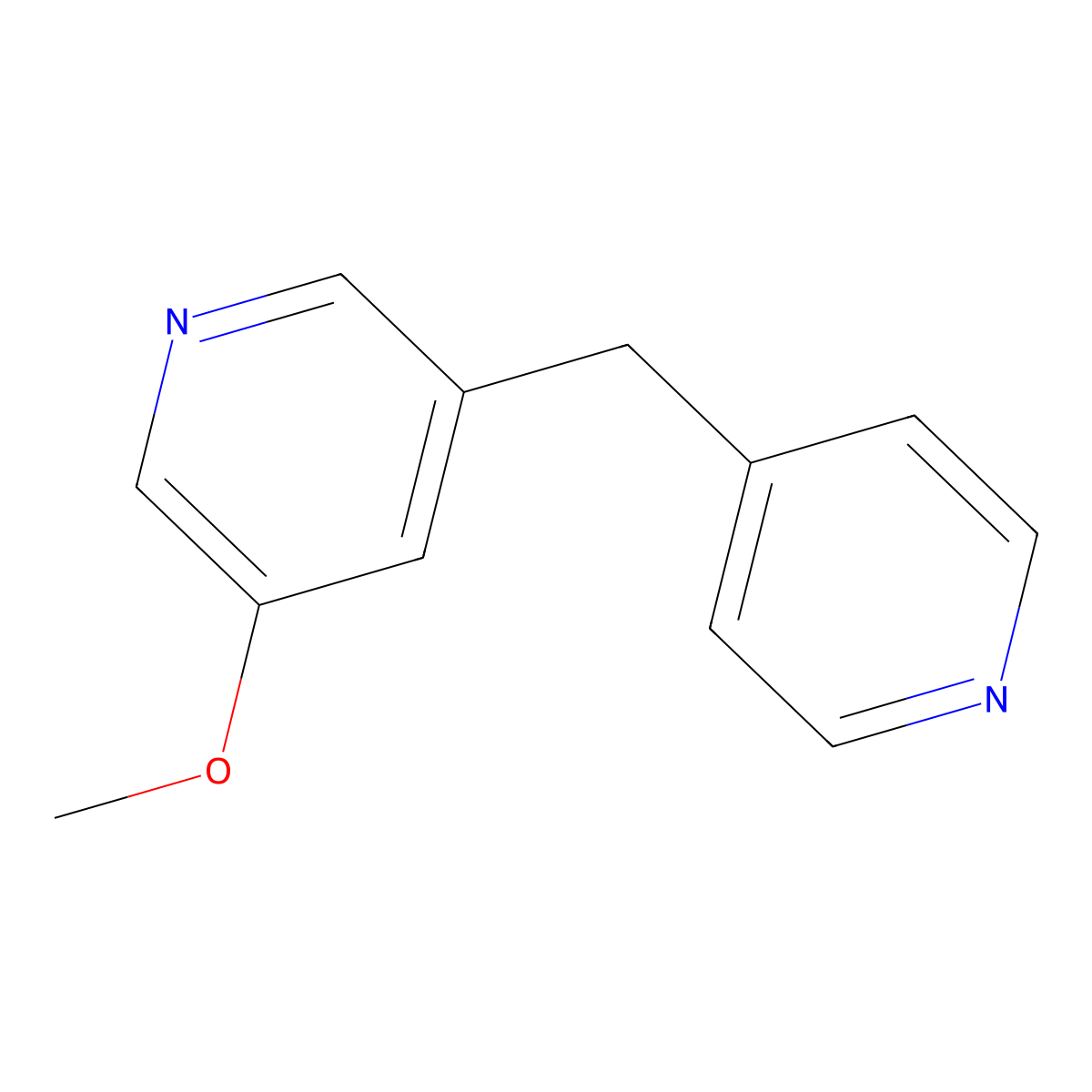 3-Methoxy-5-[(pyridin-4-yl)methyl]pyridine molecular structure, CAS 2253638-48-9