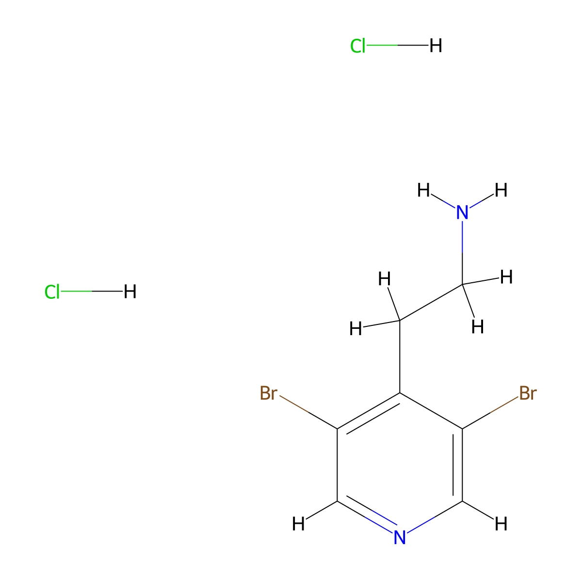 2-(3,5-Dibromopyridin-4-yl)ethanamine;dihydrochloride molecular structure, CAS 2253638-49-0