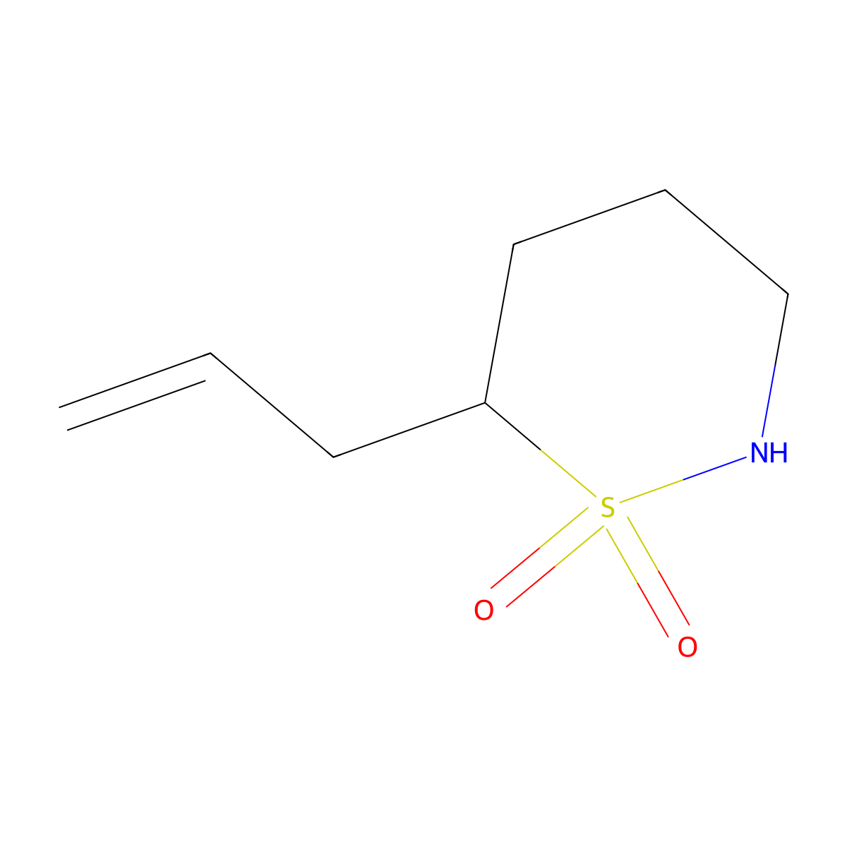 6-(Prop-2-en-1-yl)-1lambda6,2-thiazinane-1,1-dione molecular structure, CAS 2253638-57-0