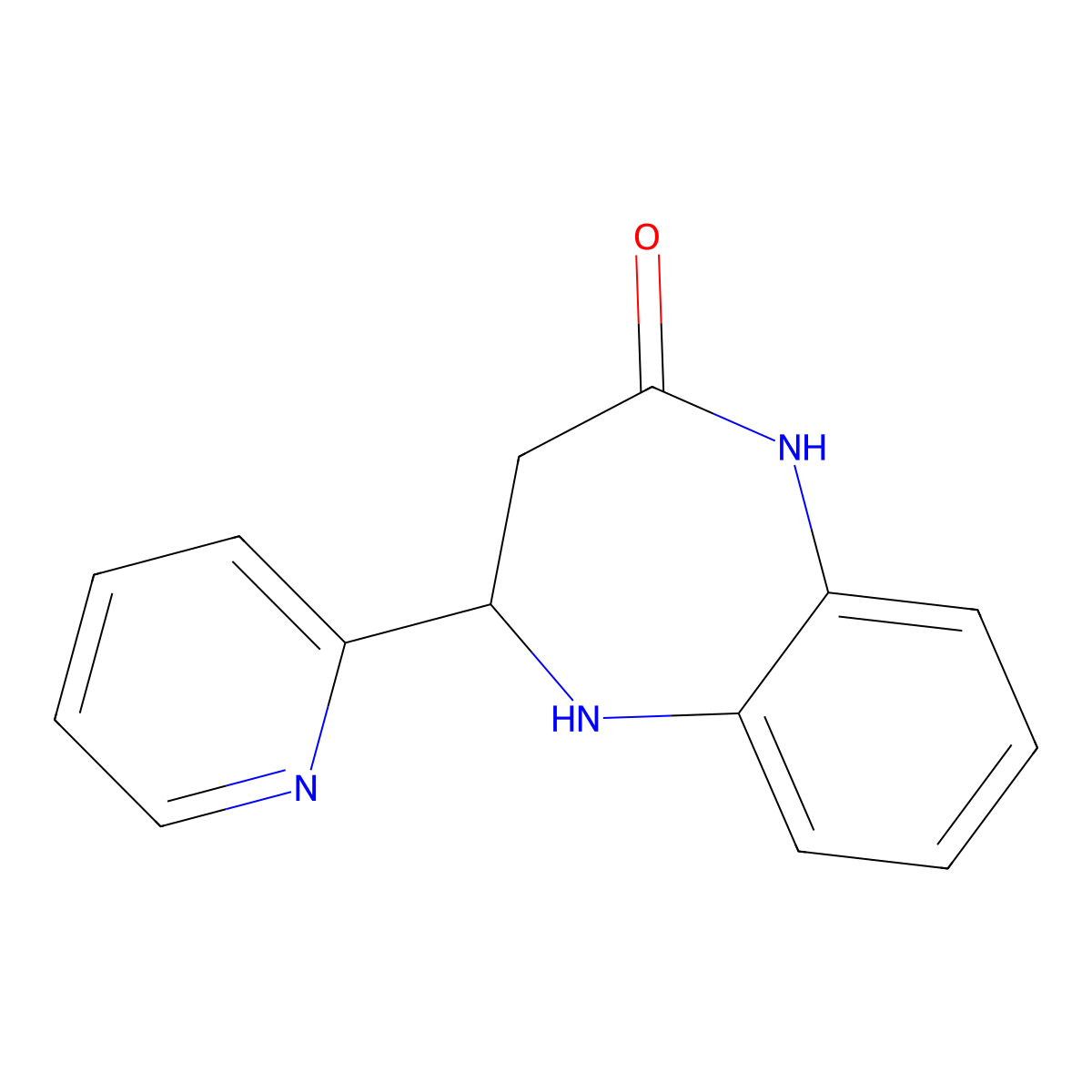 4-(pyridin-2-yl)-2,3,4,5-tetrahydro-1H-1,5-benzodiazepin-2-one molecular structure, CAS 2253638-58-1