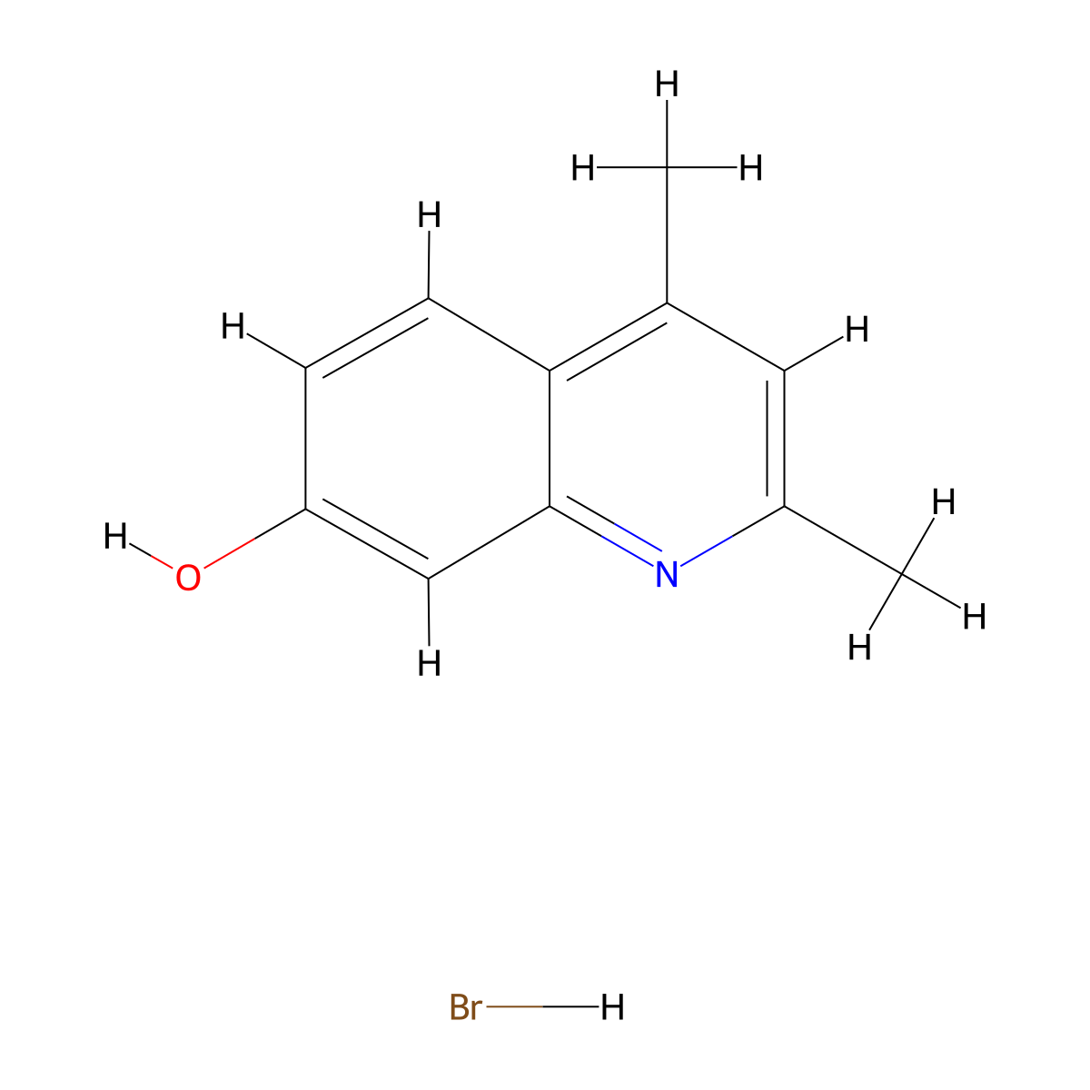 2,4-Dimethylquinolin-7-ol hydrobromide molecular structure, CAS 2253638-63-8