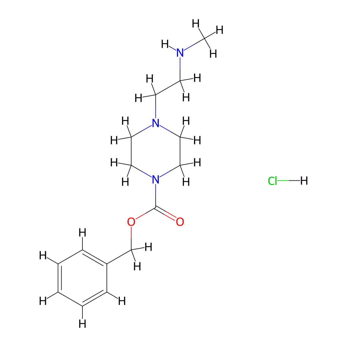 Benzyl4-[2-(methylamino)ethyl]piperazine-1-carboxylatehydrochloride molecular structure, CAS 2253638-64-9