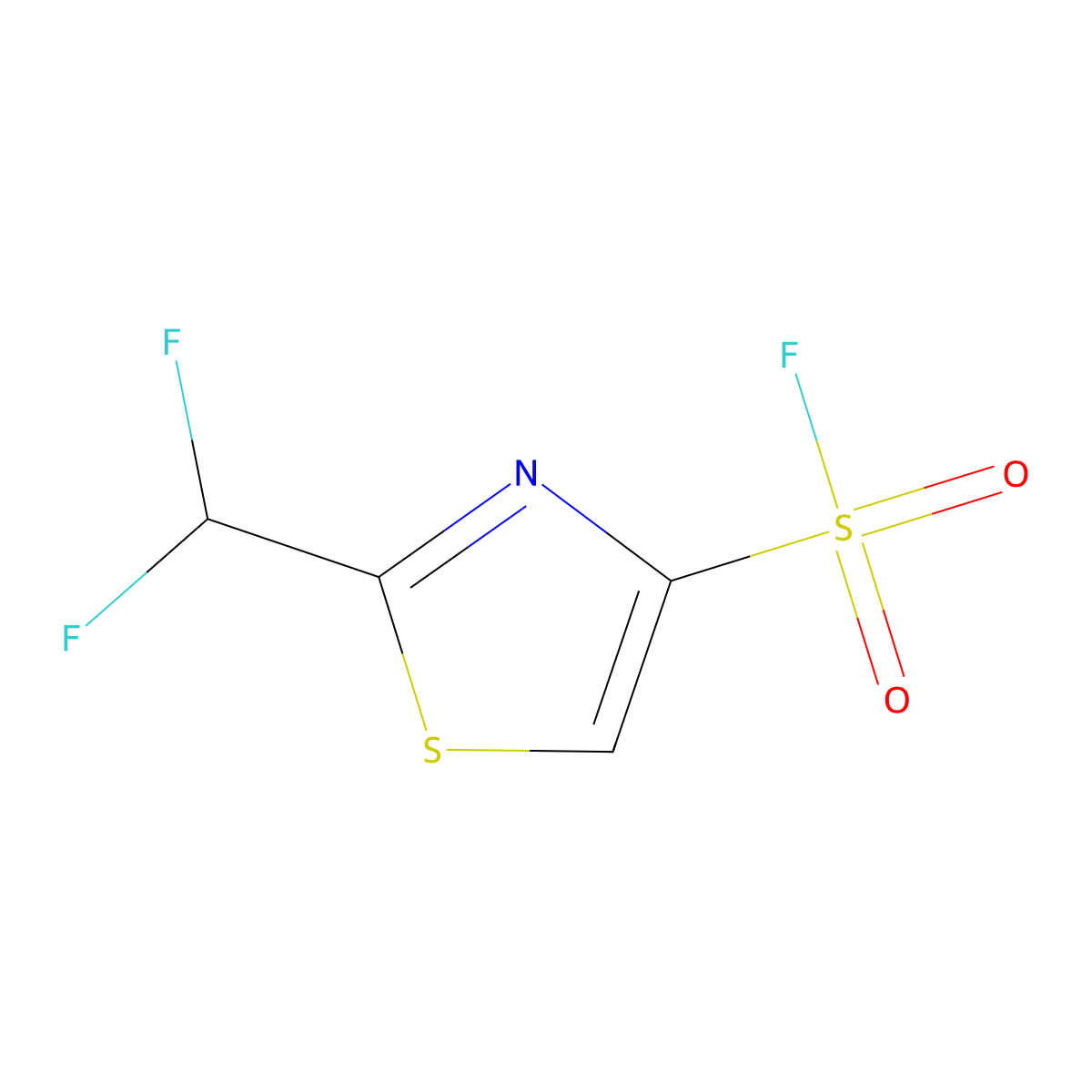 2-(Difluoromethyl)-1,3-thiazole-4-sulfonyl fluoride molecular structure, CAS 2253638-65-0