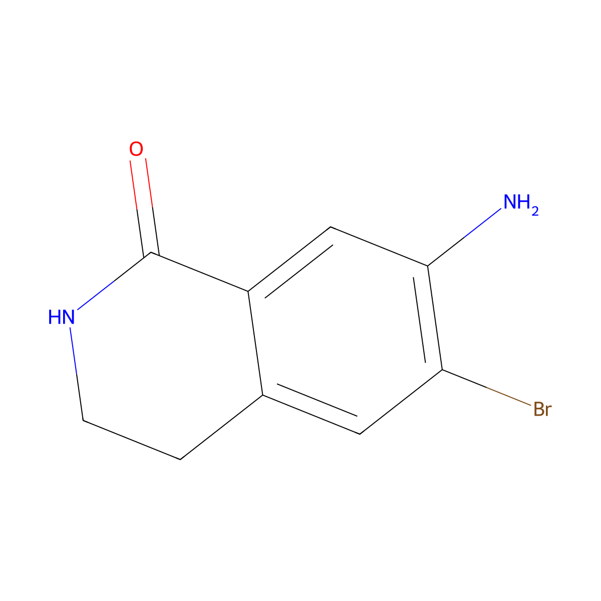 7-Amino-6-bromo-1,2,3,4-tetrahydroisoquinolin-1-one molecular structure, CAS 2253638-88-7
