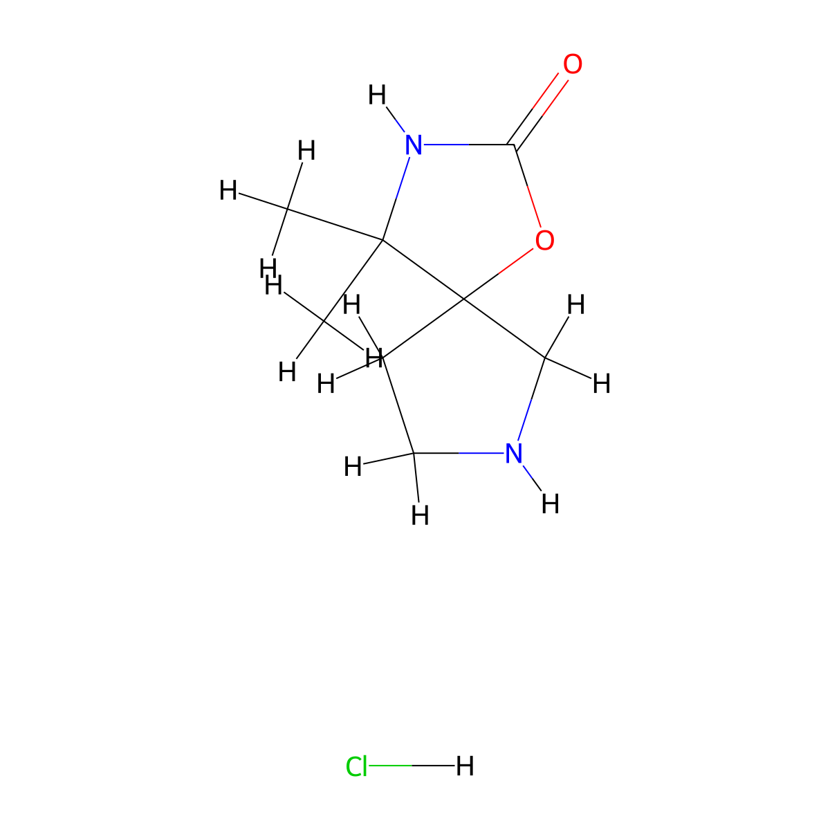 4,4-Dimethyl-1-oxa-3,7-diazaspiro[4.4]nonan-2-one hydrochloride molecular structure, CAS 2253638-89-8
