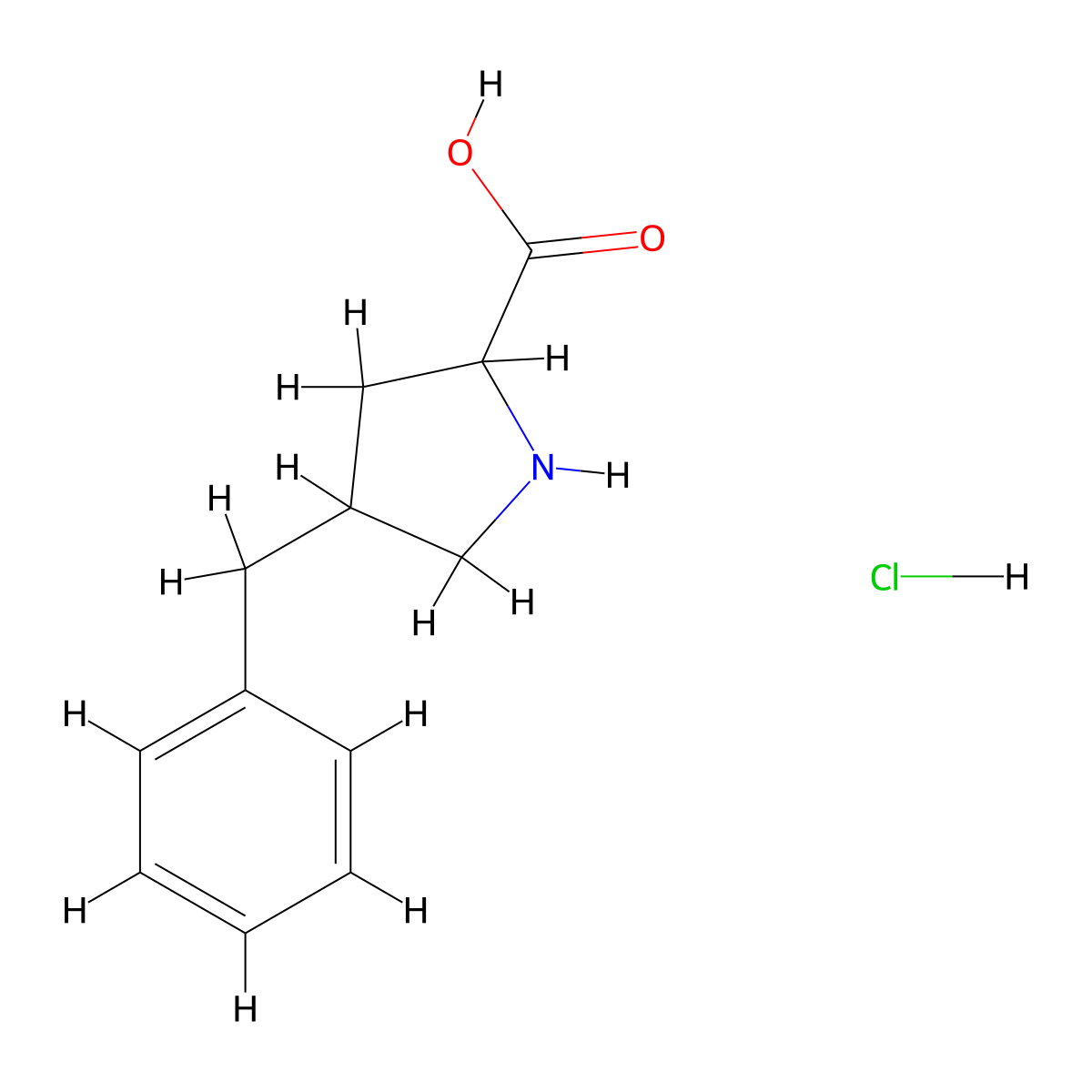 4-Benzylpyrrolidine-2-carboxylic acid hydrochloride molecular structure, CAS 2253638-96-7