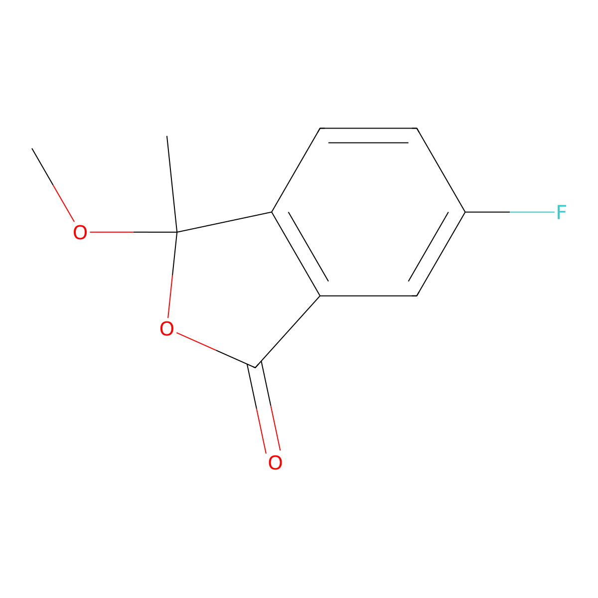 6-Fluoro-3-methoxy-3-methyl-1,3-dihydro-2-benzofuran-1-one molecular structure, CAS 2253639-01-7