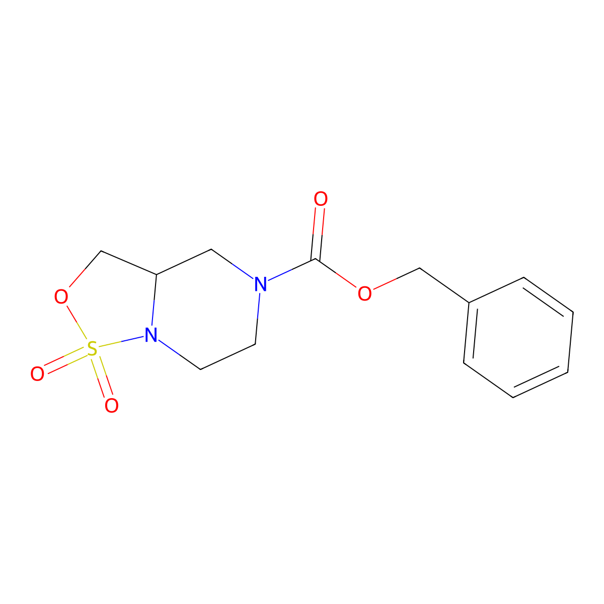 Benzyl1,1-dioxo-hexahydro-1lambda6-[1,2,3]oxathiazolo[3,4-a]piperazine-5-carboxylate molecular structure, CAS 2253639-04-0