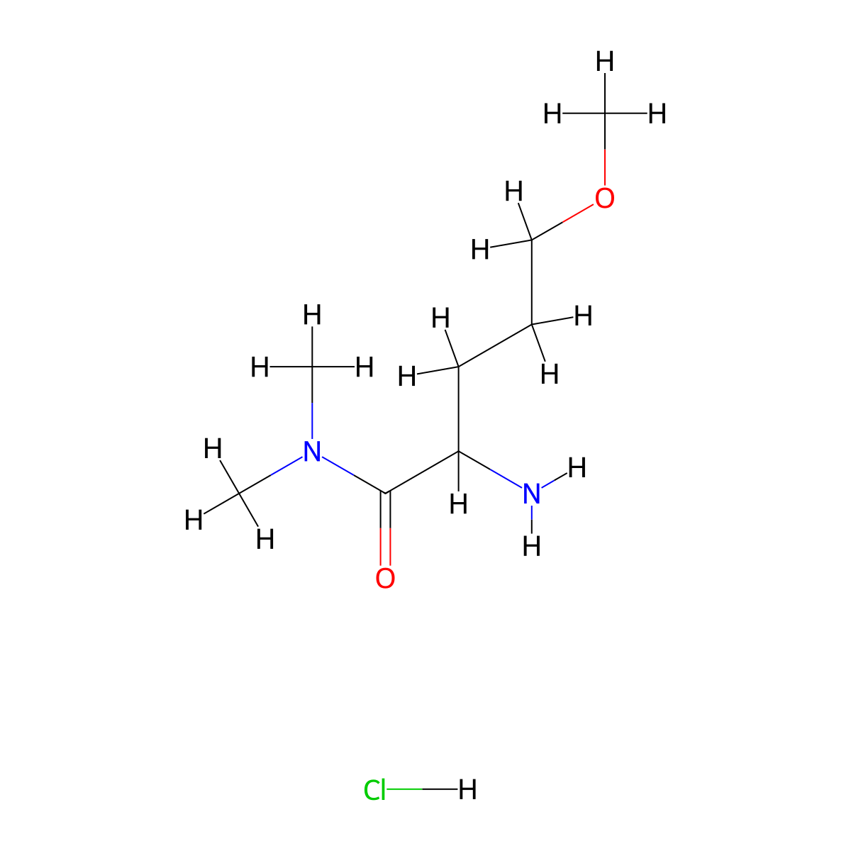 2-amino-5-methoxy-N,N-dimethylpentanamide hydrochloride molecular structure, CAS 2253639-15-3