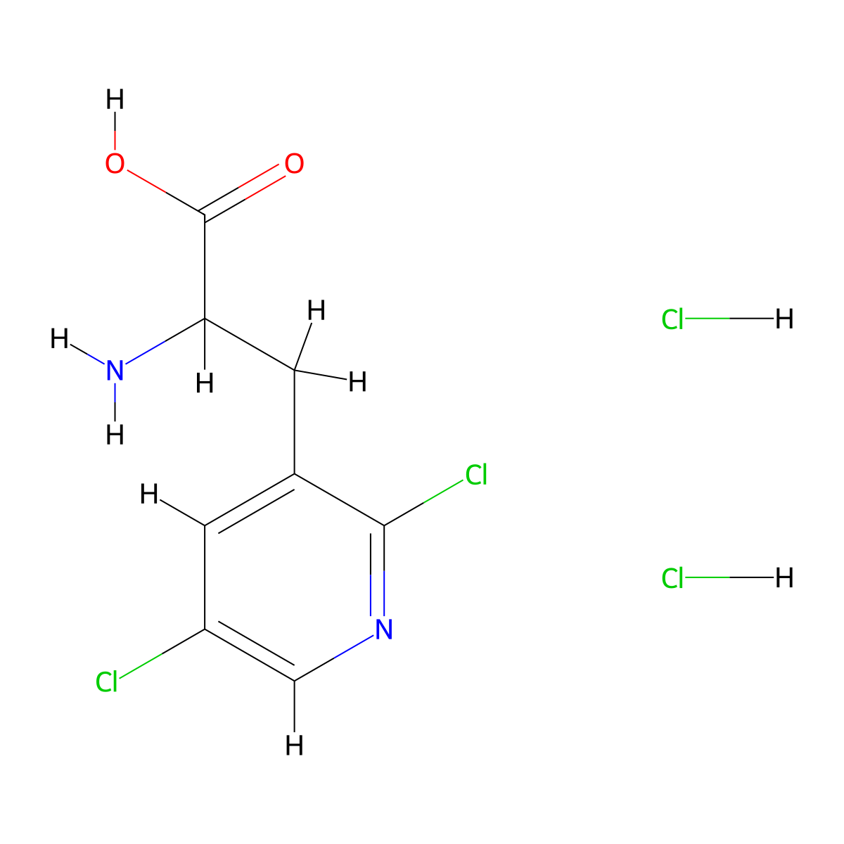 2-Amino-3-(2,5-dichloropyridin-3-yl)propanoic acid dihydrochloride molecular structure, CAS 2253639-22-2