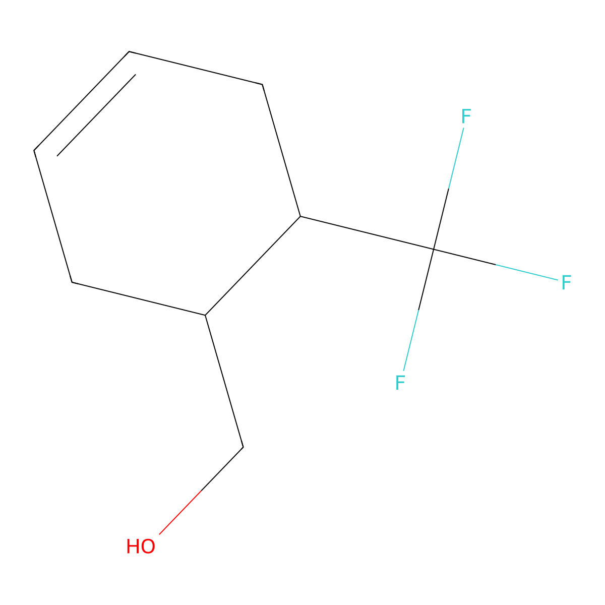 rac-[(1R,6R)-6-(trifluoromethyl)cyclohex-3-en-1-yl]methanol molecular structure, CAS 2253639-23-3