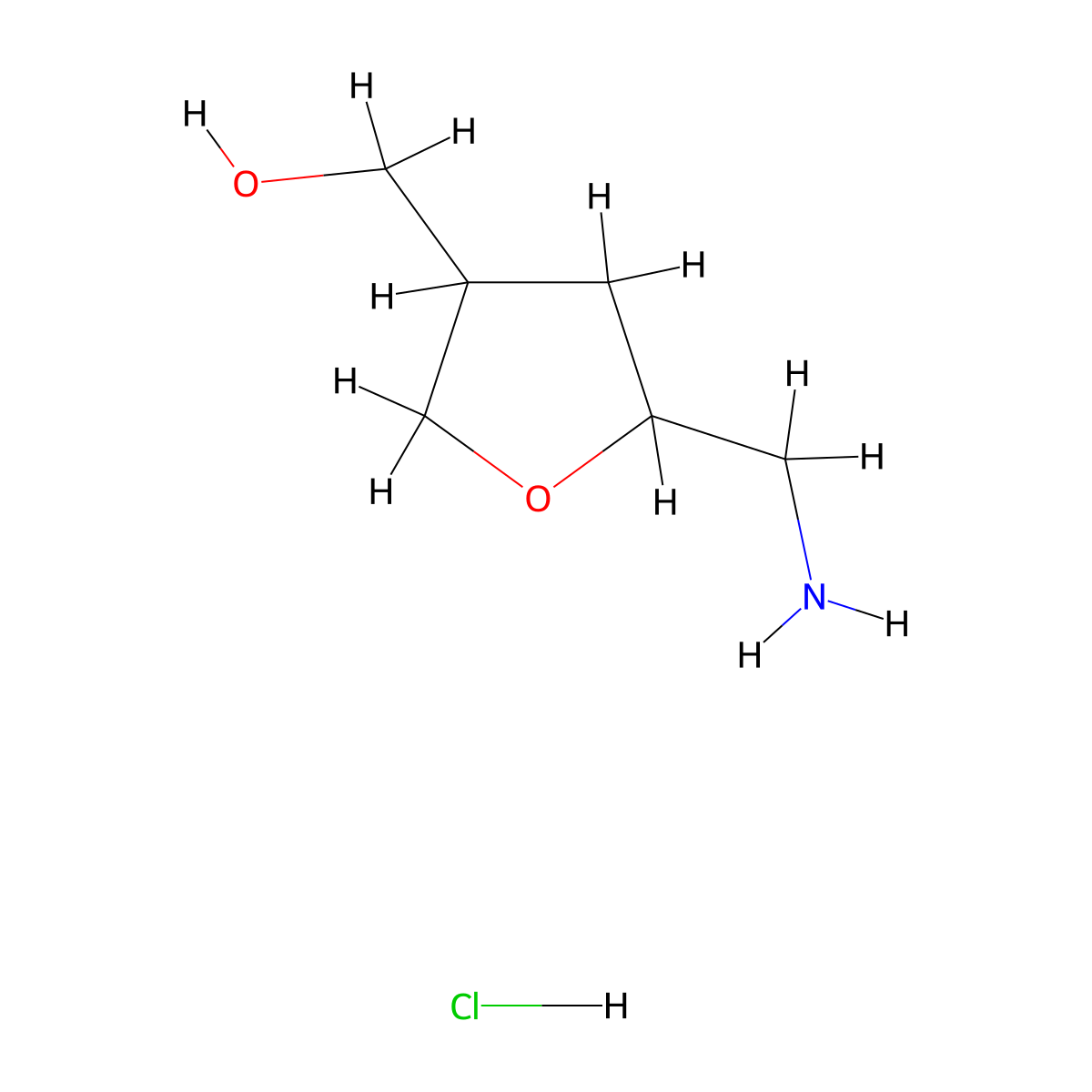 (5-(Aminomethyl)oxolan-3-yl)methanol hydrochloride molecular structure, CAS 2253639-28-8