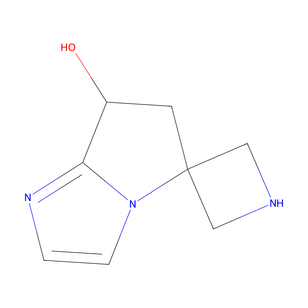 6',7'-Dihydrospiro[azetidine-3,5'-pyrrolo[1,2-a]imidazol]-7'-ol molecular structure, CAS 2253639-32-4