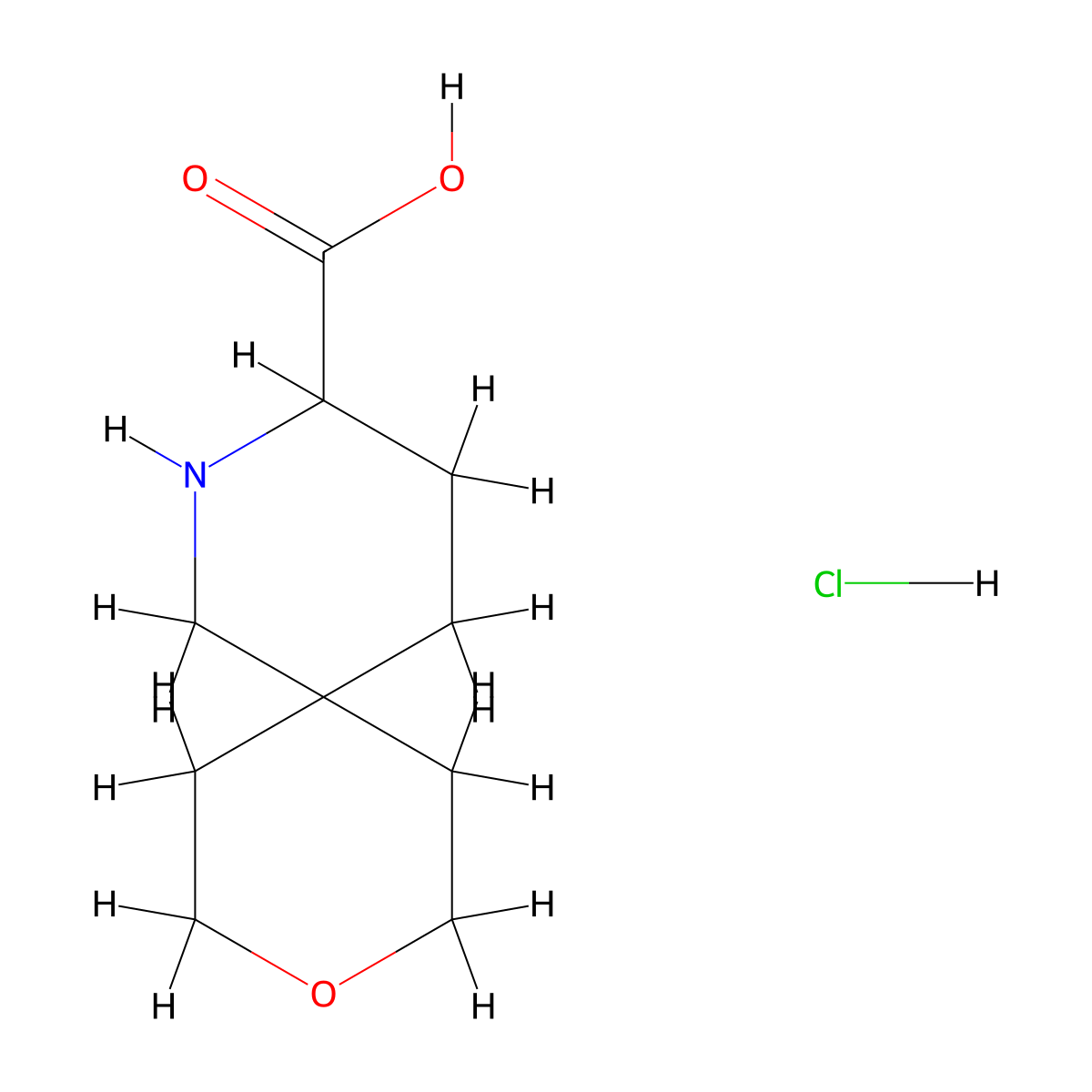 9-Oxa-2-azaspiro[5.5]undecane-3-carboxylic acid hydrochloride molecular structure, CAS 2253639-44-8