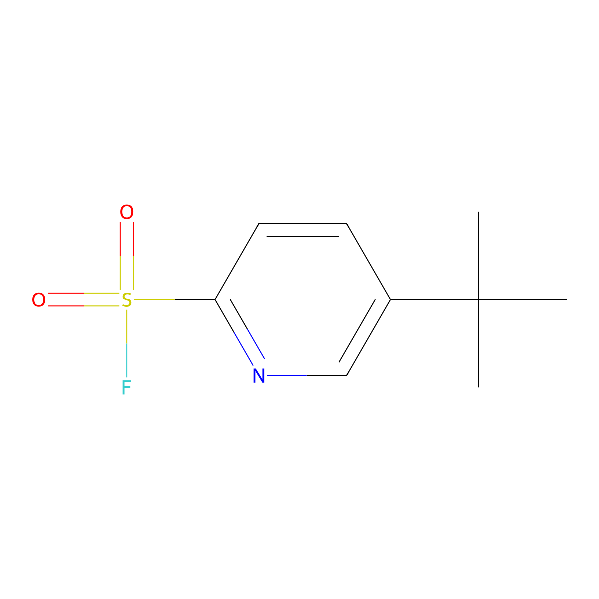 5-Tert-butylpyridine-2-sulfonylfluoride molecular structure, CAS 2253639-67-5