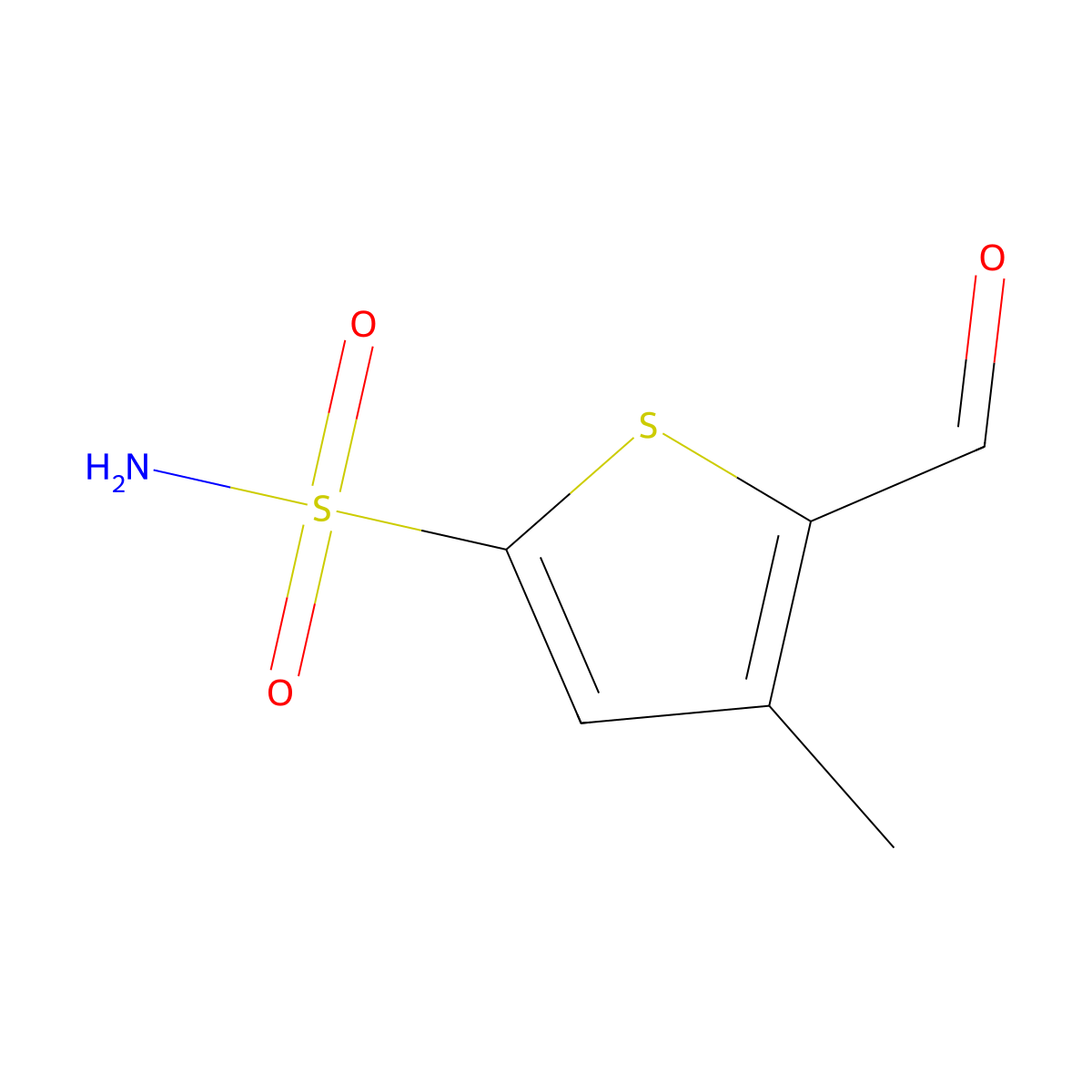 5-Formyl-4-methylthiophene-2-sulfonamide molecular structure, CAS 2253639-94-8