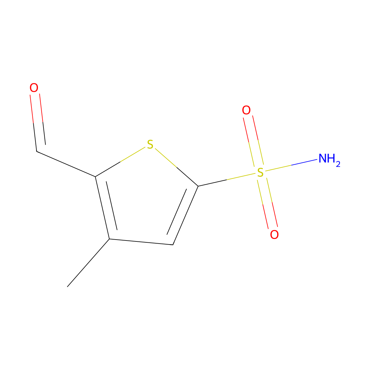 5-Formyl-4-methylthiophene-2-sulfonamide molecular structure, CAS 2253639-94-8