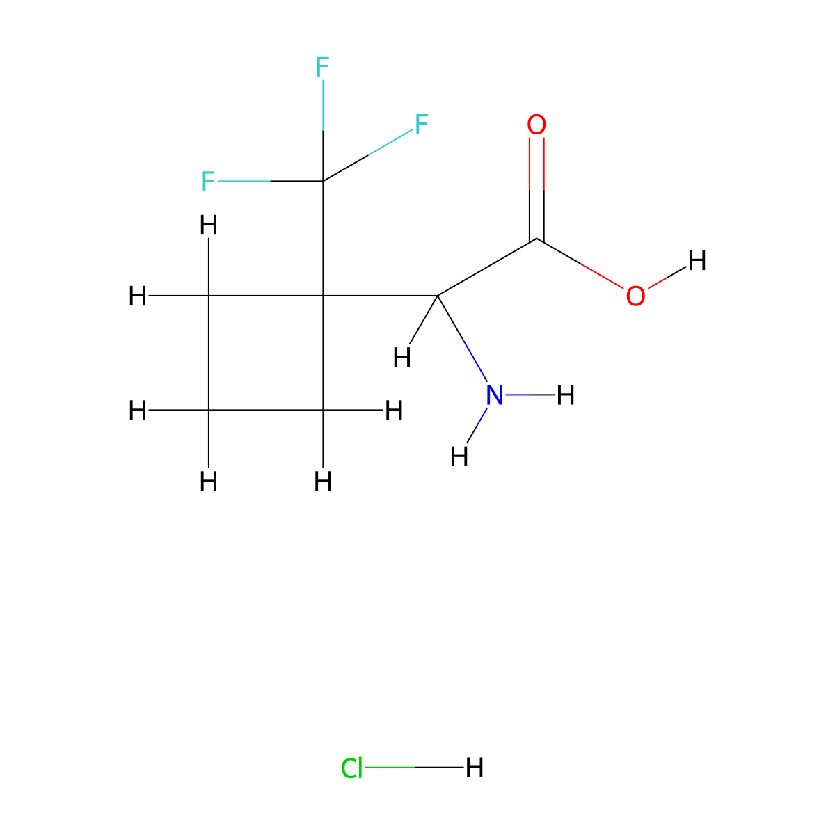 2-Amino-2-[1-(trifluoromethyl)cyclobutyl]aceticacidhydrochloride molecular structure, CAS 2253639-96-0