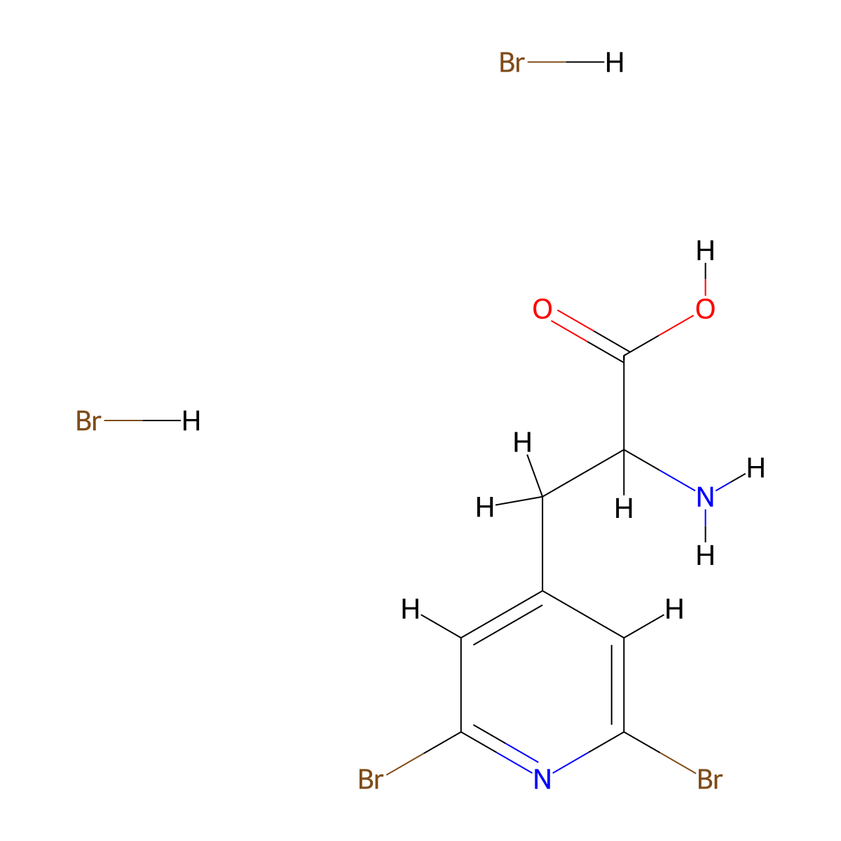 2-Amino-3-(2,6-dibromopyridin-4-yl)propanoic acid dihydrobromide molecular structure, CAS 2253639-99-3