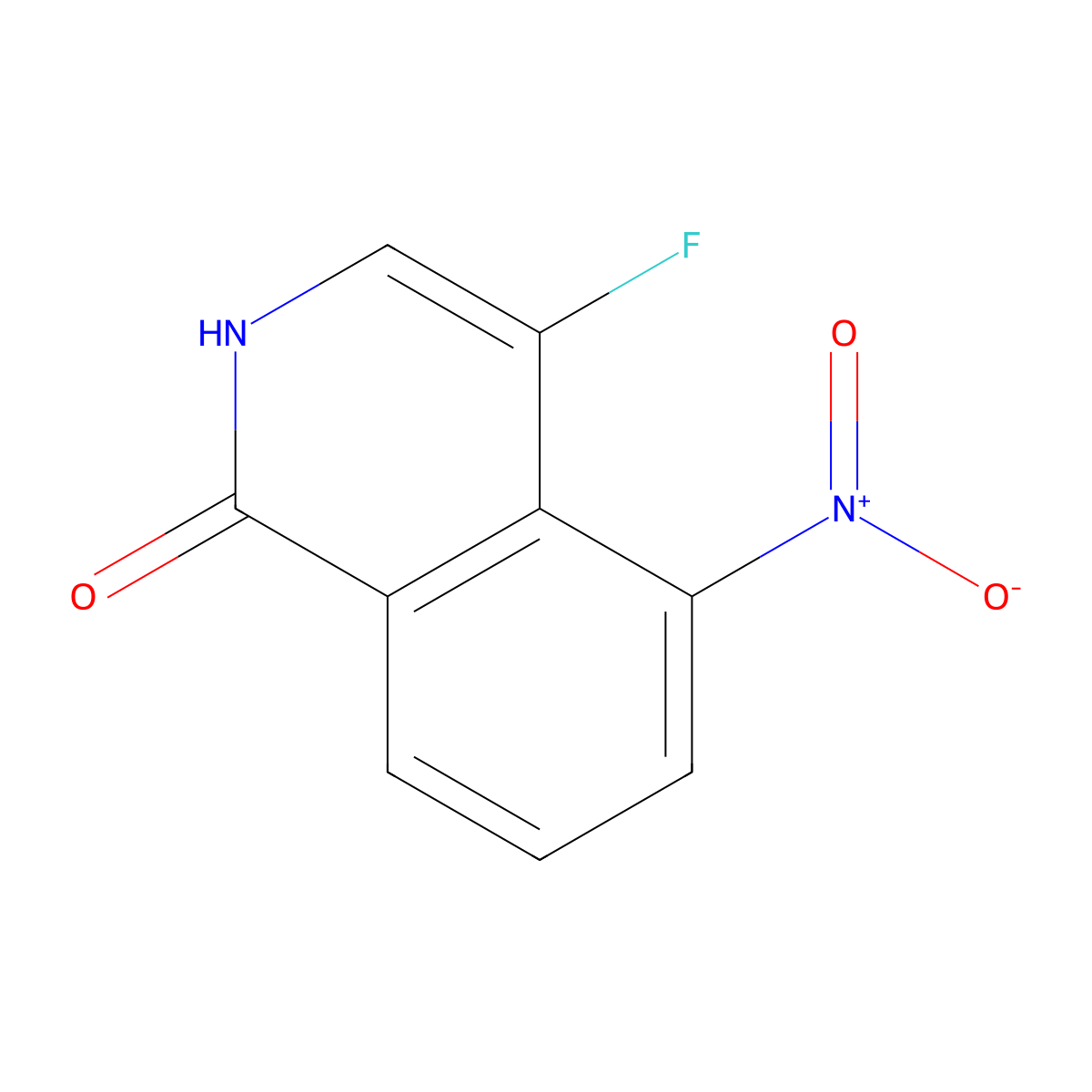 4-Fluoro-5-nitro-1,2-dihydroisoquinolin-1-one molecular structure, CAS 2253640-10-5