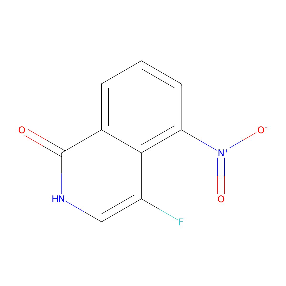 4-Fluoro-5-nitro-1,2-dihydroisoquinolin-1-one molecular structure, CAS 2253640-10-5
