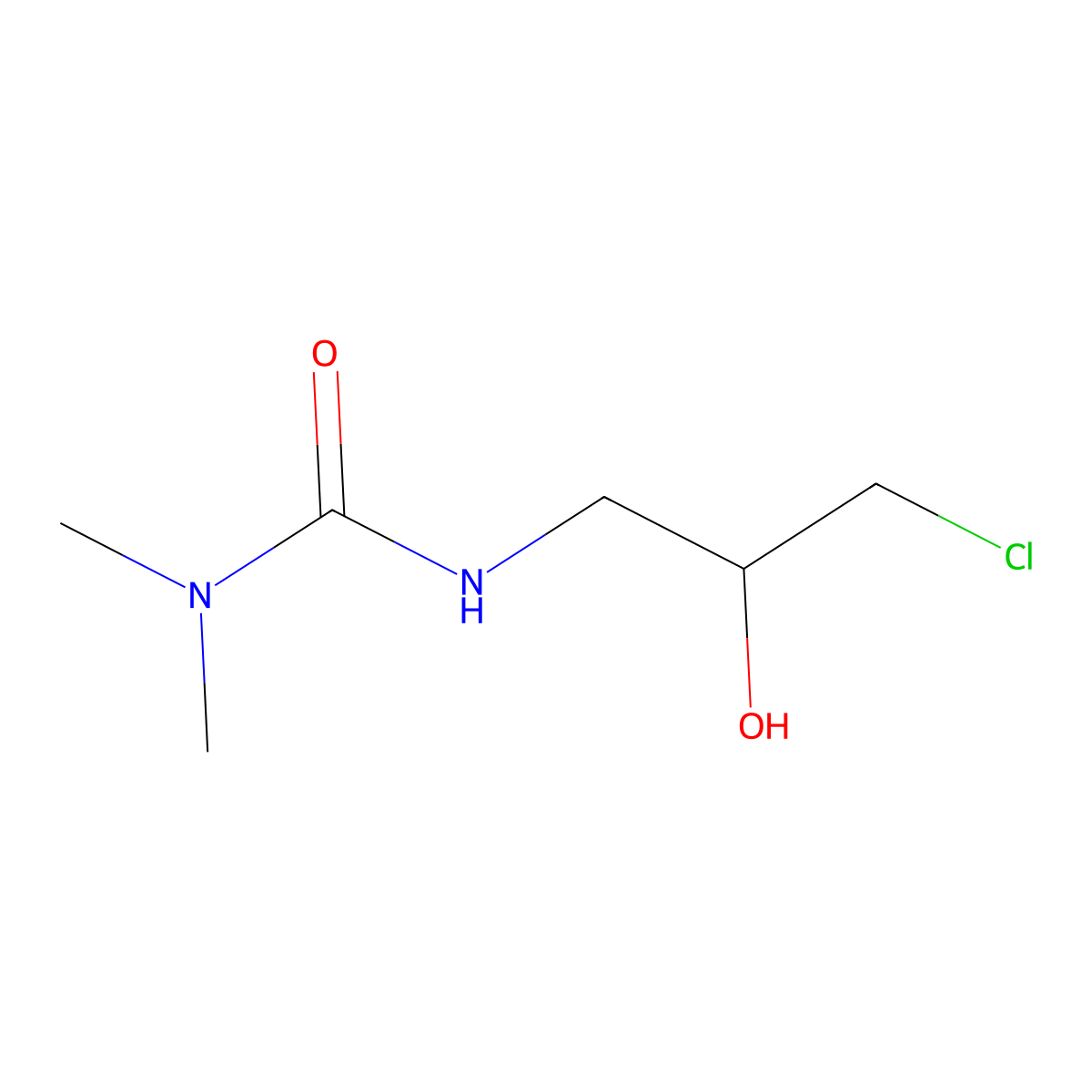 3-(3-Chloro-2-hydroxypropyl)-1,1-dimethylurea molecular structure, CAS 2253640-25-2