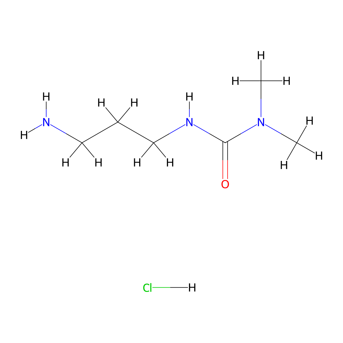 1-(3-Aminopropyl)-3,3-dimethylurea hydrochloride molecular structure, CAS 2253640-31-0