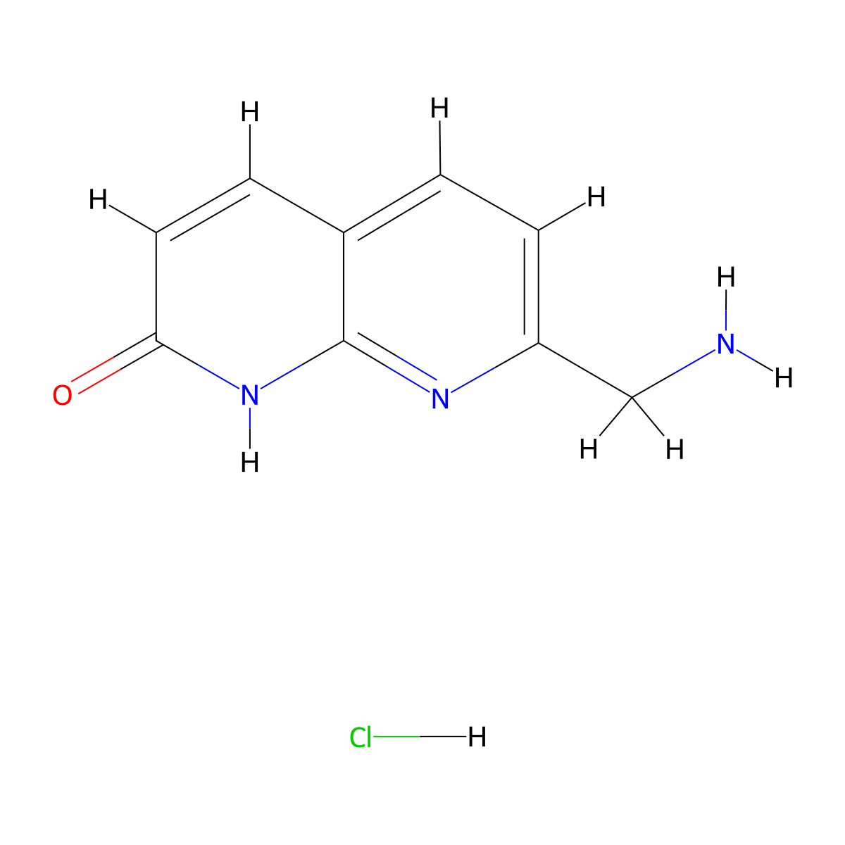 7-(Aminomethyl)-1,2-dihydro-1,8-naphthyridin-2-one hydrochloride molecular structure, CAS 2253640-36-5