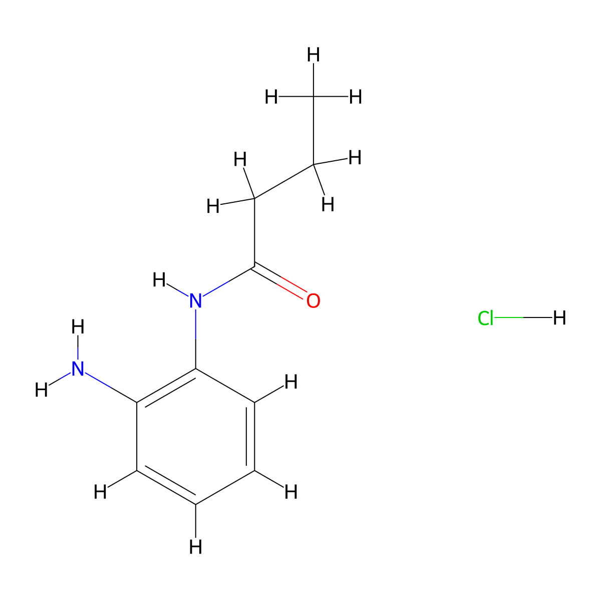 N-(2-aminophenyl)butanamide hydrochloride molecular structure, CAS 2253640-44-5