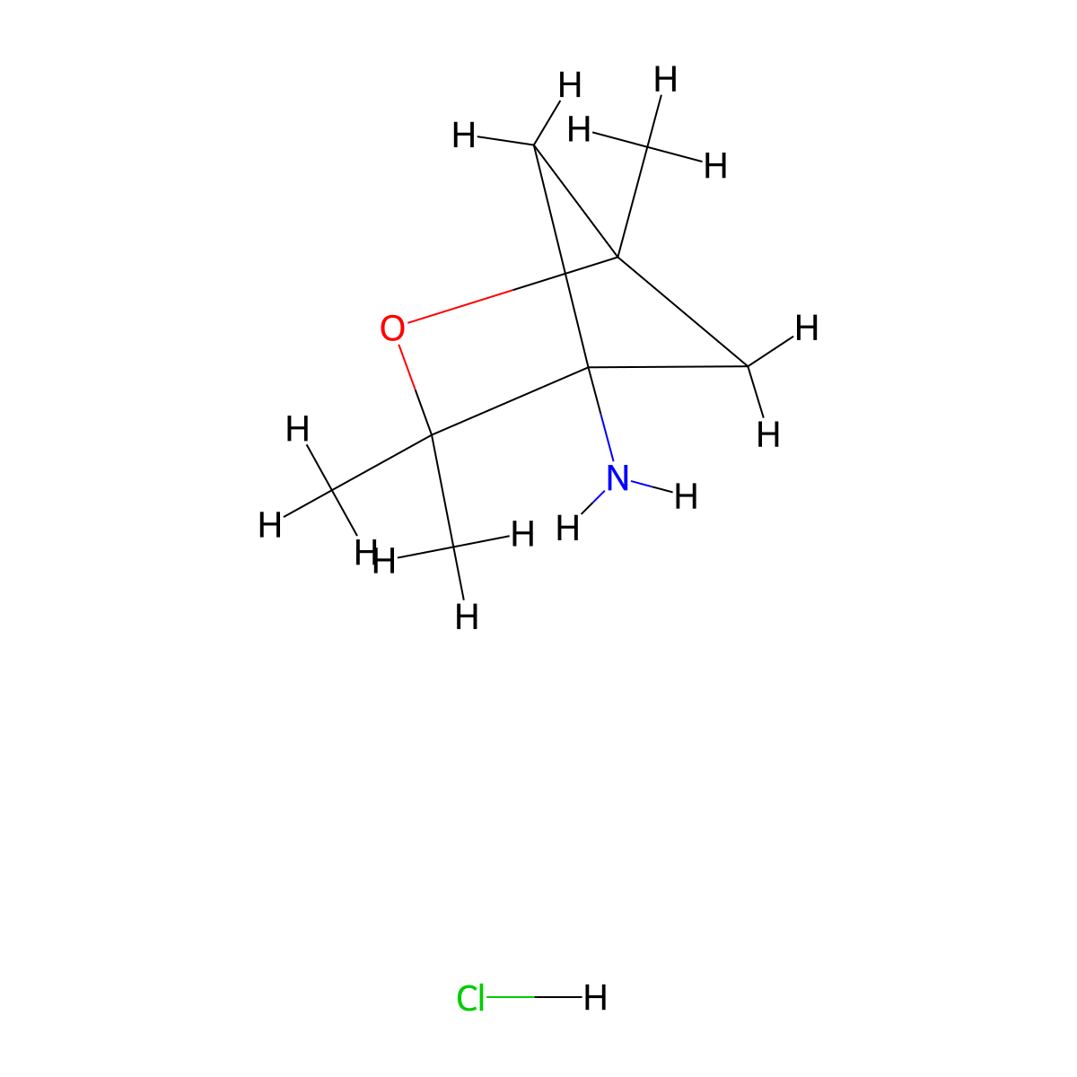 1,3,3-Trimethyl-2-oxabicyclo(2.1.1)hexan-4-amine hydrochloride molecular structure, CAS 2253640-45-6