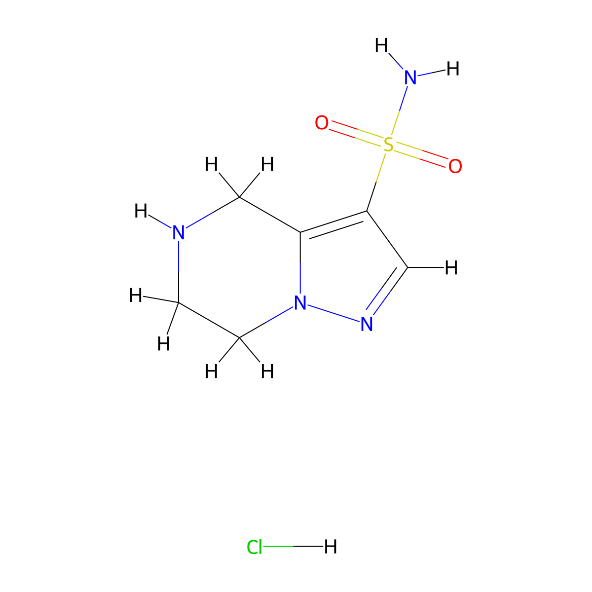 4H,5H,6H,7H-pyrazolo[1,5-a]pyrazine-3-sulfonamide hydrochloride molecular structure, CAS 2253640-54-7