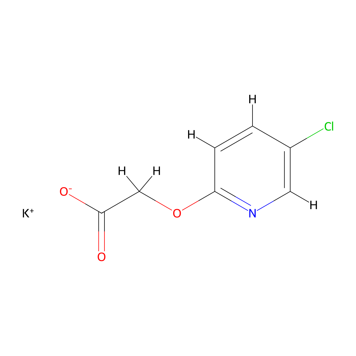 Potassium 2-[(5-chloropyridin-2-yl)oxy]acetate molecular structure, CAS 2253640-55-8