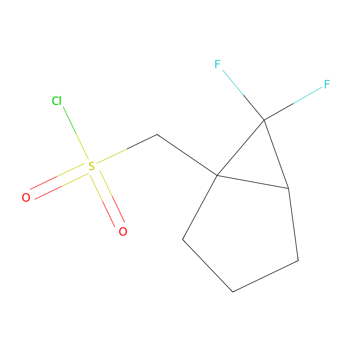 {6,6-Difluorobicyclo[3.1.0]hexan-1-yl}methanesulfonyl chloride molecular structure, CAS 2253640-63-8