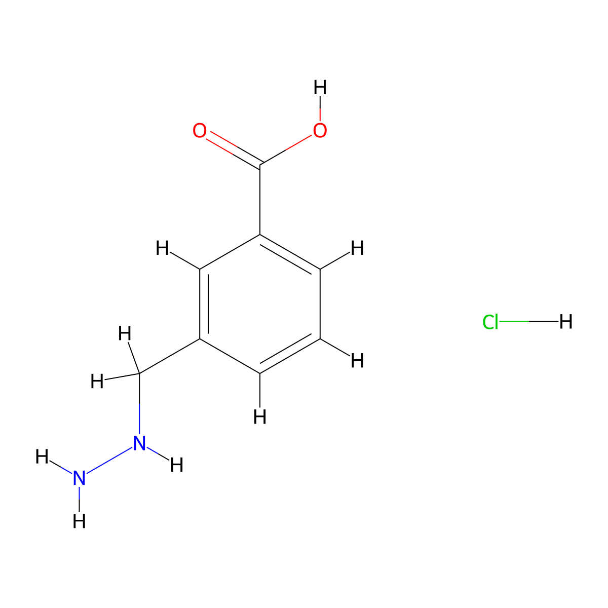 3-(Hydrazinylmethyl)benzoic acid hydrochloride molecular structure, CAS 2253640-64-9