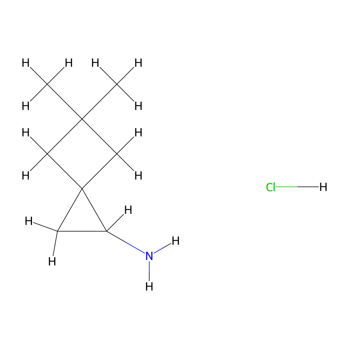 5,5-Dimethylspiro[2.3]hexan-1-amine hydrochloride molecular structure, CAS 2253640-65-0