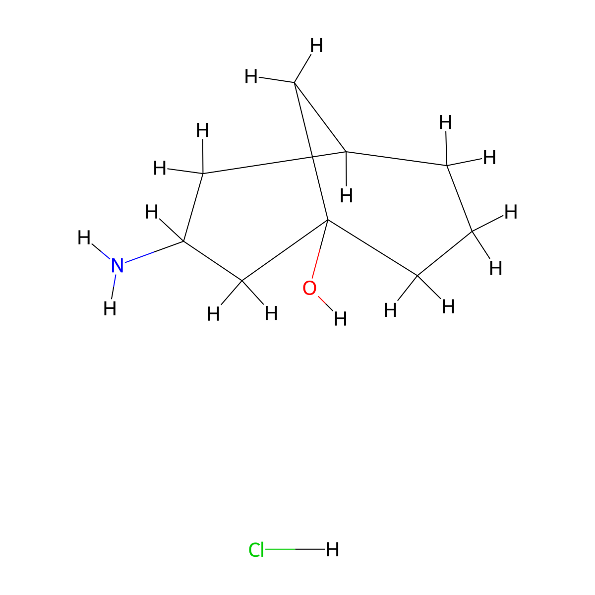 3-Aminobicyclo[3.3.1]nonan-1-ol hydrochloride molecular structure, CAS 2253640-68-3