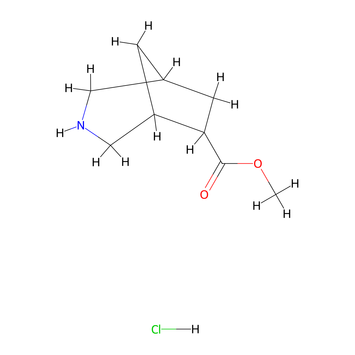 Methyl 3-azabicyclo[3.2.1]octane-6-carboxylate hydrochloride molecular structure, CAS 2253640-69-4