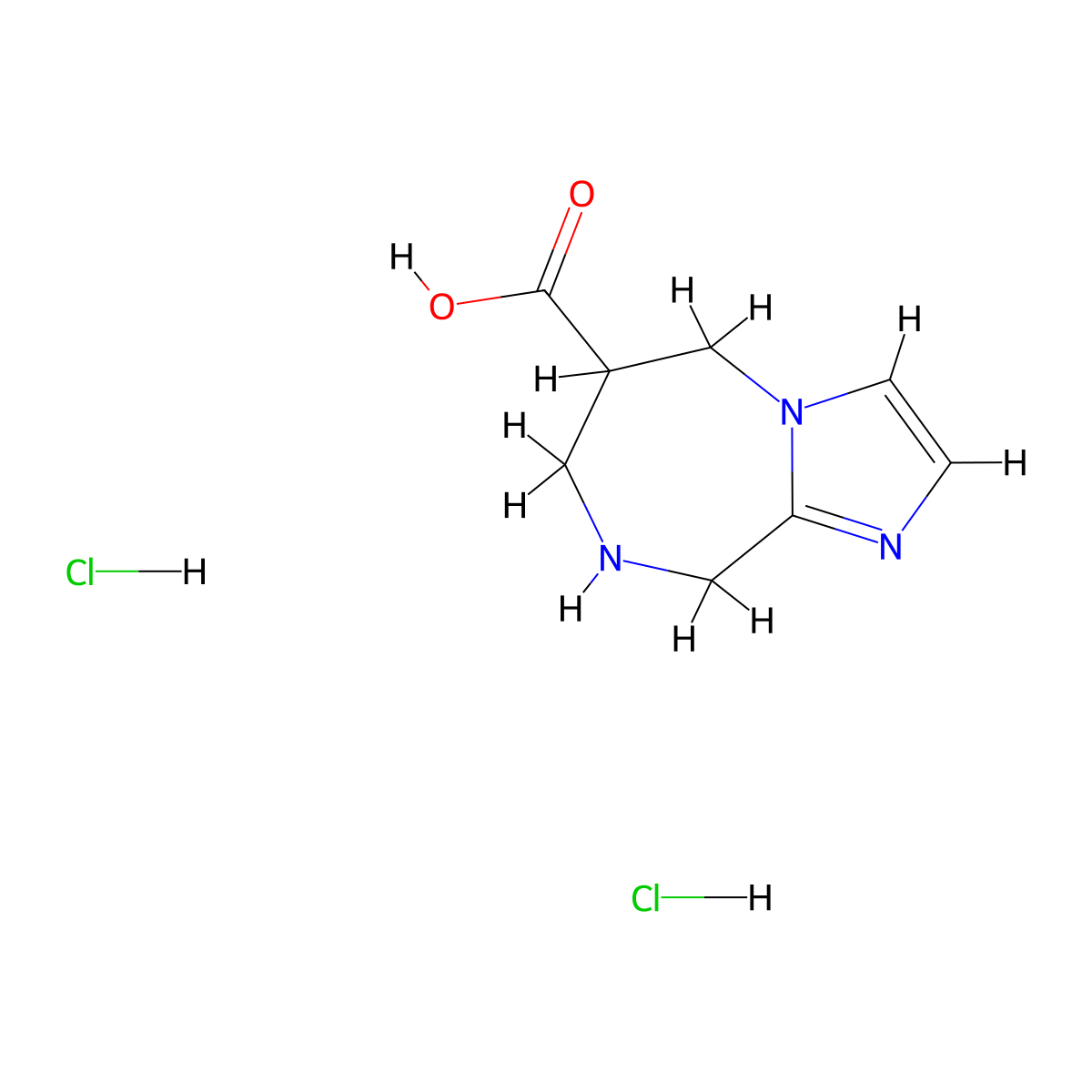5H,6H,7H,8H,9H-imidazo[1,2-a][1,4]diazepine-6-carboxylic acid dihydrochloride molecular structure, CAS 2253640-73-0